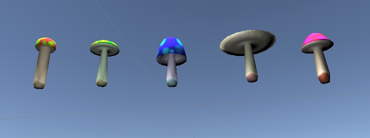 【3D小物】ヤバそうなキノコ(5パターン)