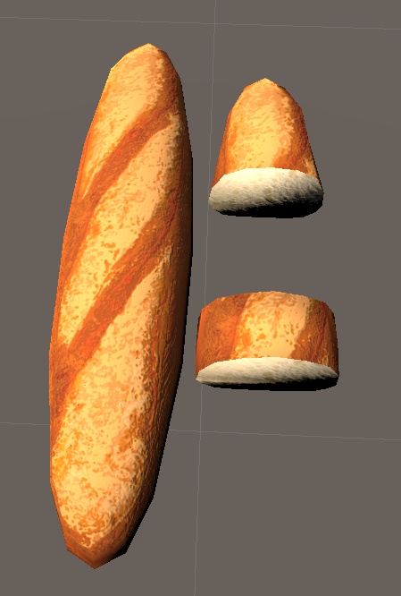 【3D小物】バゲット（フランスパン）