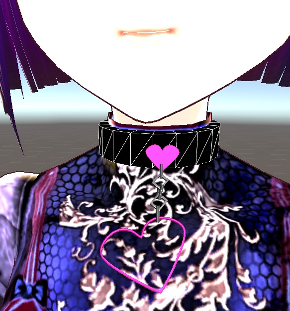 【3D小物】ハートとチェーンのイヤリング