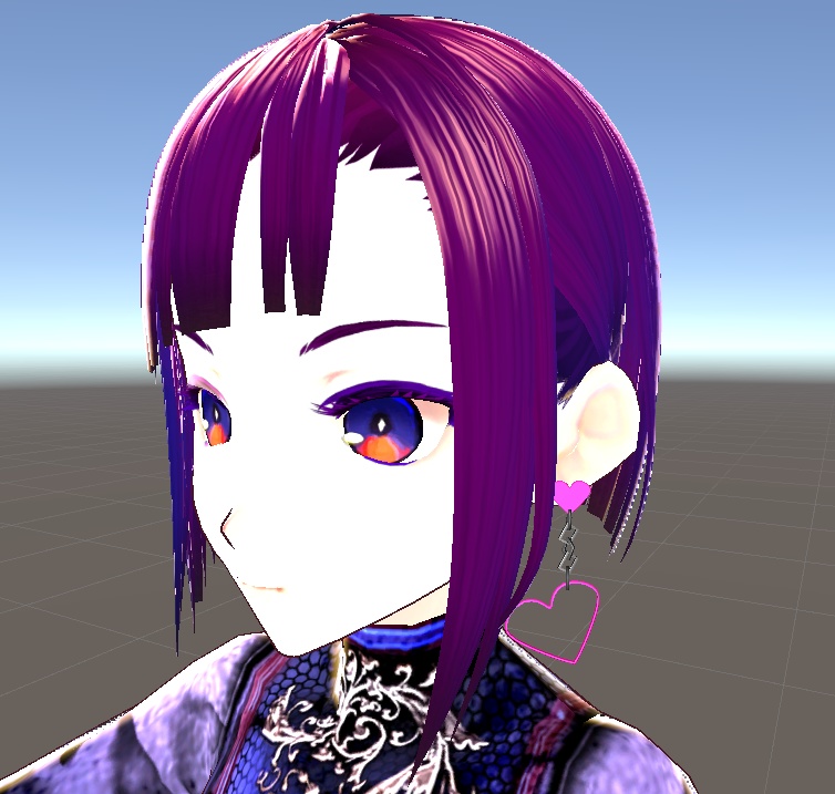 【3D小物】ハートとチェーンのイヤリング