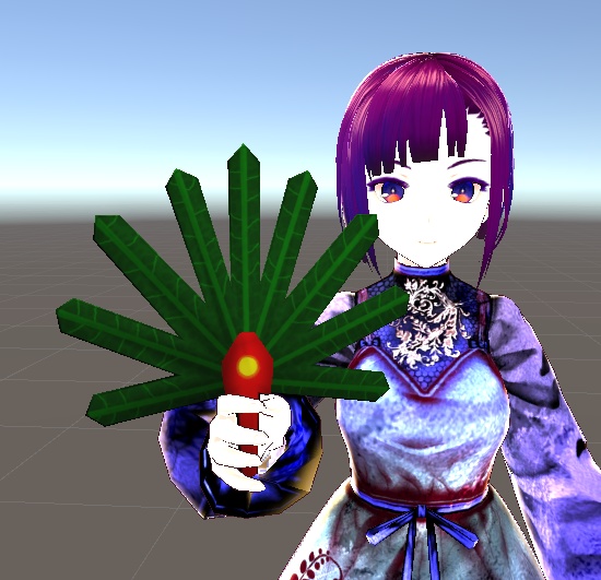 【3D小物】天狗の団扇