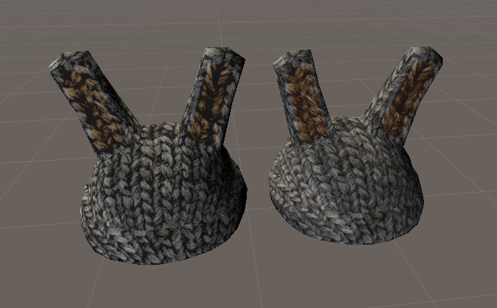 【3D小物】耳付きニット帽(2種)