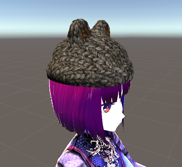 【3D小物】耳付きニット帽(2種)