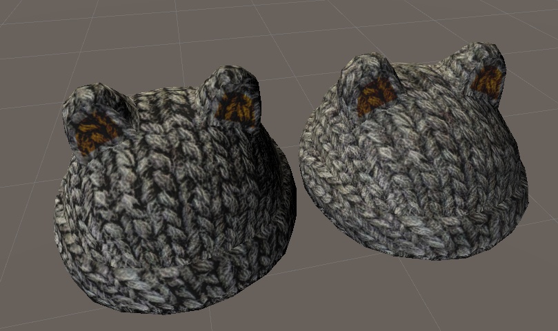 【3D小物】耳付きニット帽(2種)