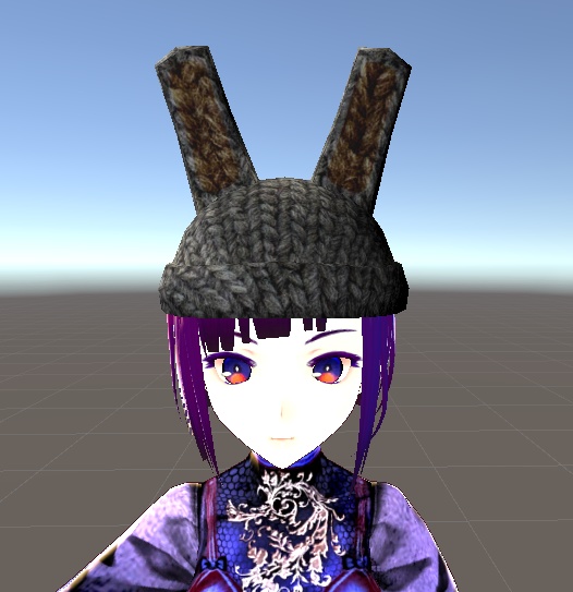 【3D小物】耳付きニット帽（2種）