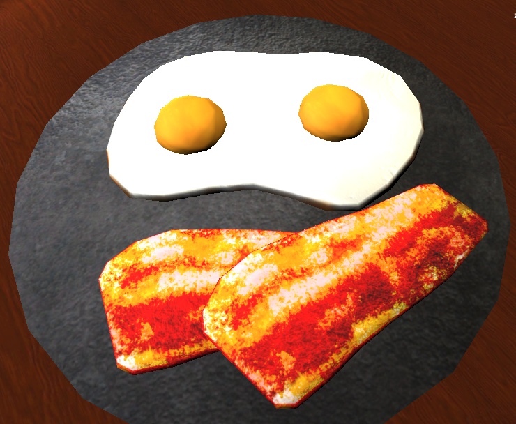 【3D小物】ベーコンエッグ