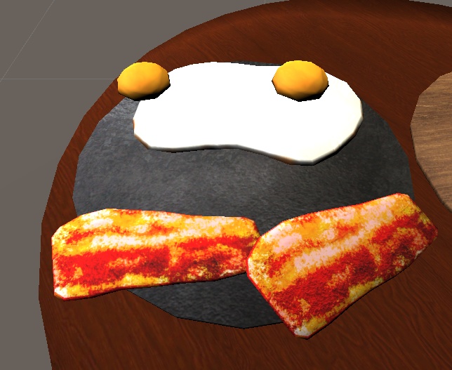 【3D小物】ベーコンエッグ