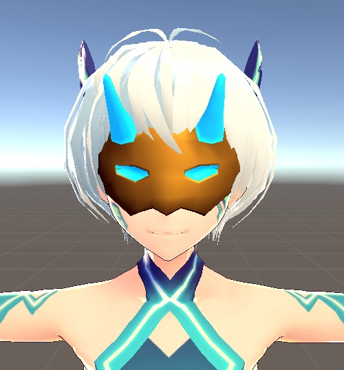 【3D小物】鬼のお面(半面)