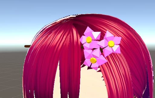 【3D小物】桜のかんざし(ローポリ)
