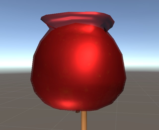 【3D小物】リンゴ飴とりんご