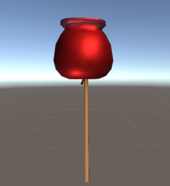 【3D小物】リンゴ飴とりんご