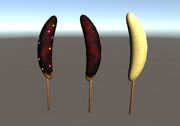 【3D小物】チョコバナナとばなな串