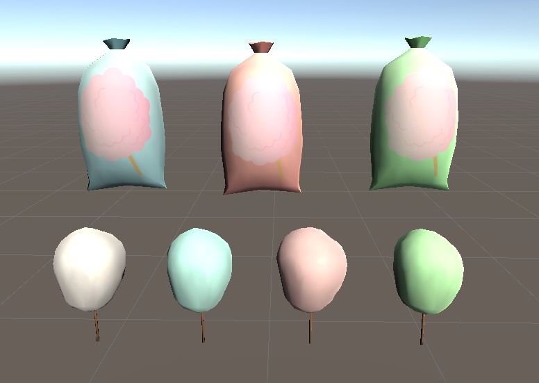 【3D小物】わたあめセット