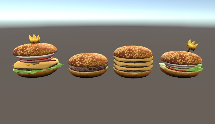 【3D小物】ハンバーガー作成セット