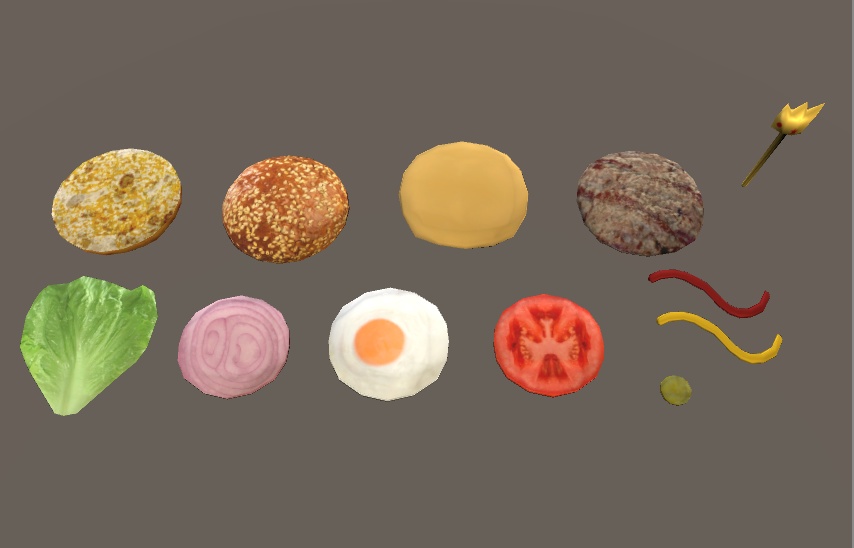 【3D小物】ハンバーガー作成セット