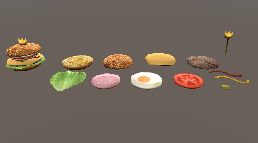 【3D小物】ハンバーガー作成セット