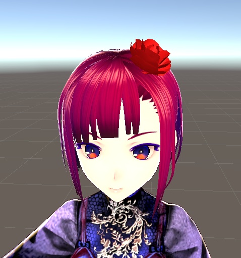 【3D小物】ローズシルクハットとバラ