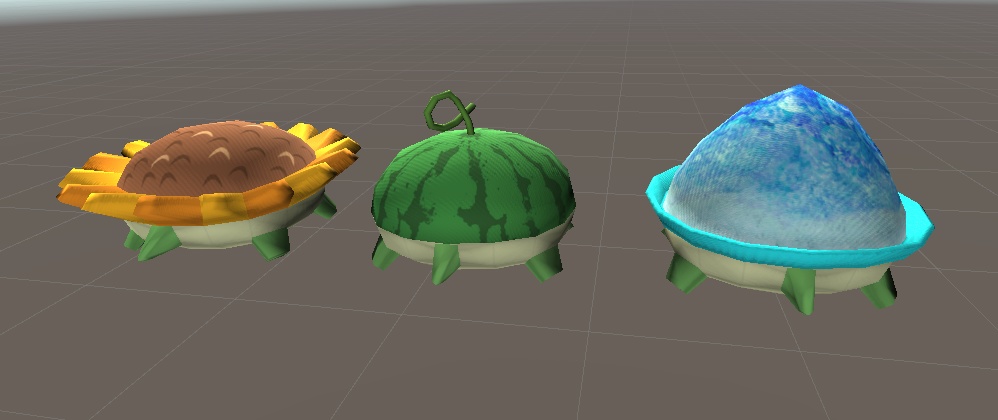 【3D小物】創作カメのぬいぐるみ-夏-(3種セット)