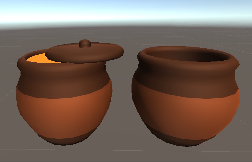 【3D小物】はちみつ壺とハニーディッパー