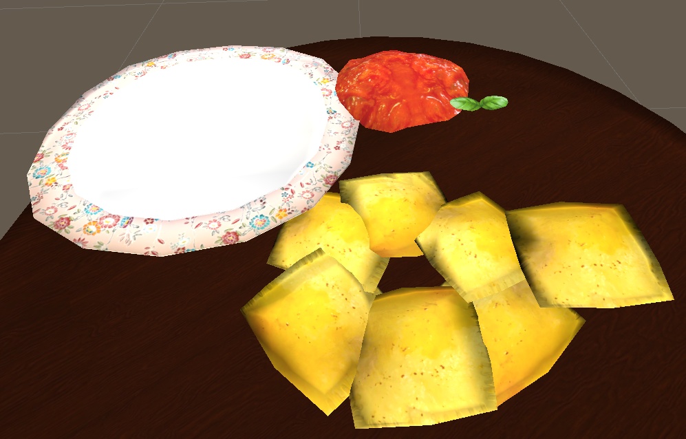 【3D小物】ラビオリ(トマトソース)