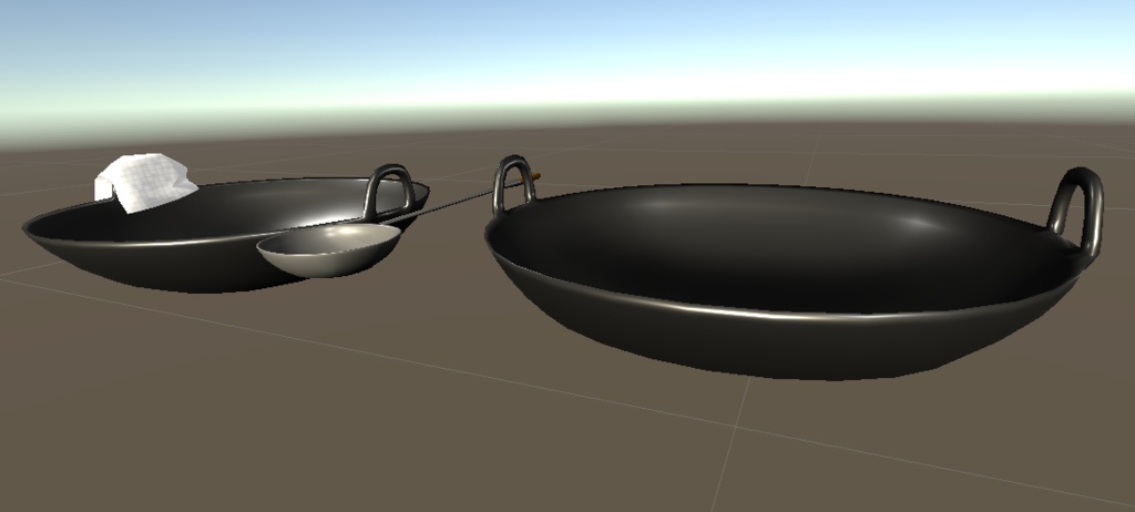 【3D小物】中華鍋と中華お玉