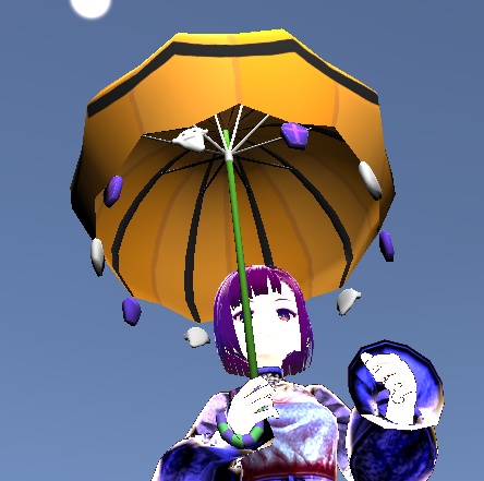 【3D小物】ハロウィンの日傘