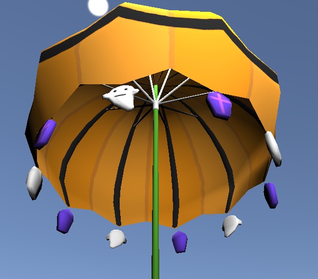 【3D小物】ハロウィンの日傘