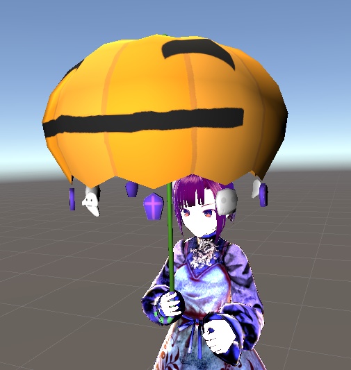 【3D小物】ハロウィンの日傘