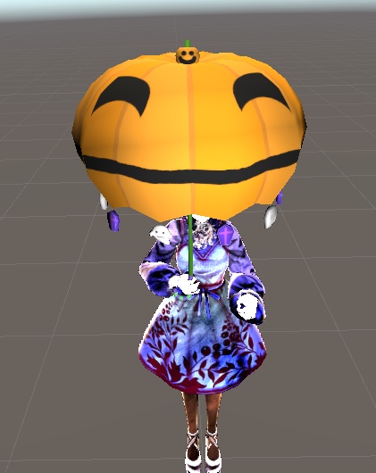 【3D小物】ハロウィンの日傘