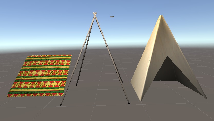 【3D小物】民族風テント