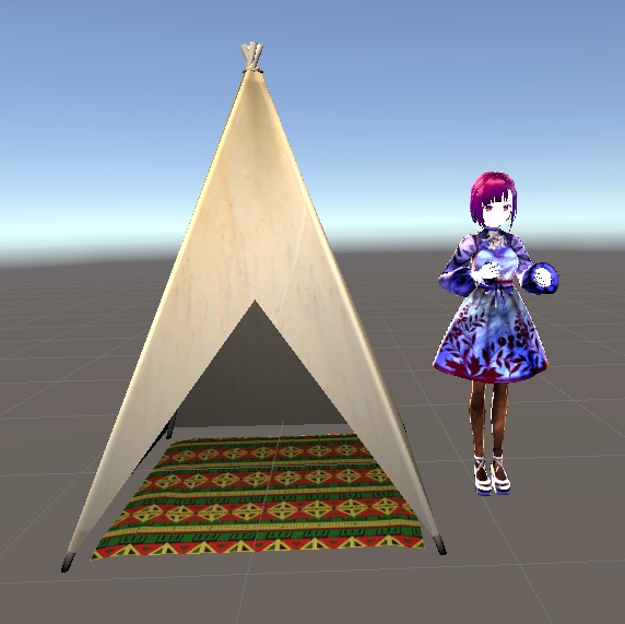 【3D小物】民族風テント