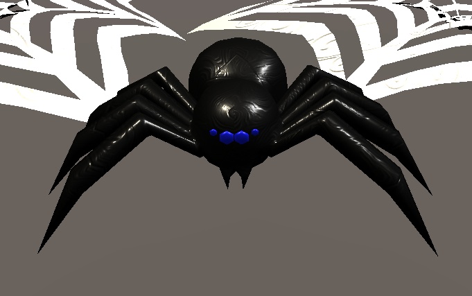 【3D小物】蜘蛛のワンポイント