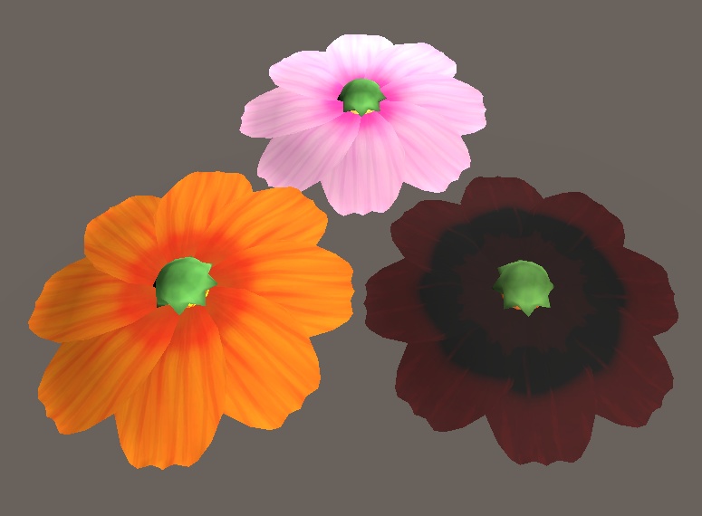 【3D小物】コスモスのワンポイント