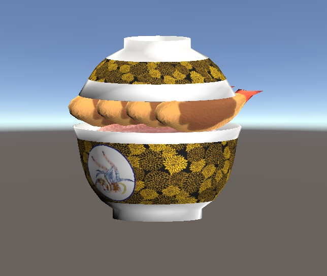 【3D小物】エビ天丼
