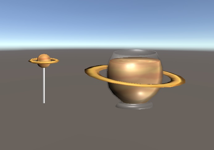 【3D小物】土星キャンディ&ドリンク