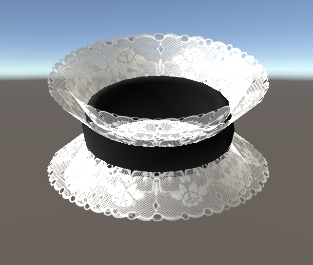 【3D小物】レースのカチューシャとリング