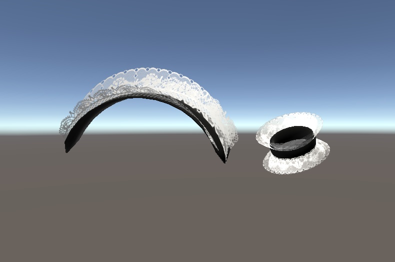 【3D小物】レースのカチューシャとリング