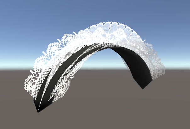 【3D小物】レースのカチューシャとリング