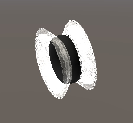 【3D小物】レースのカチューシャとリング