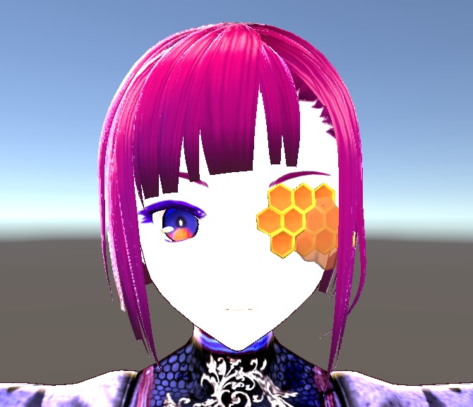 【3D小物】ハチの巣のワンポイント