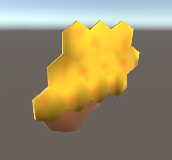 【3D小物】ハチの巣のワンポイント