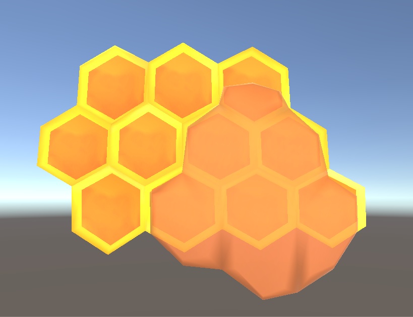 【3D小物】ハチの巣のワンポイント