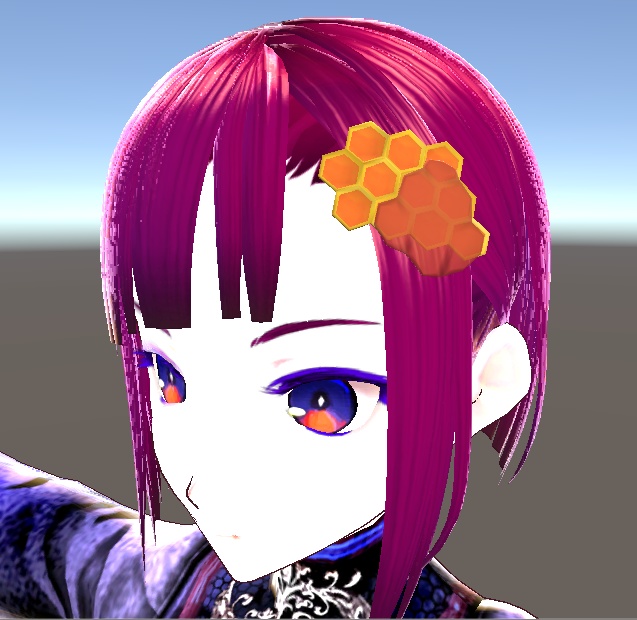 【3D小物】ハチの巣のワンポイント