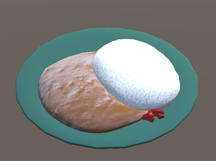 【3D小物】カレーライス&グレイビーボート
