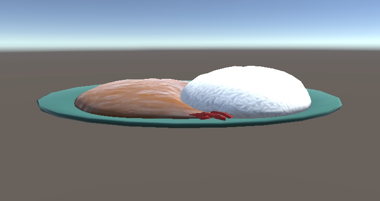 【3D小物】カレーライス&グレイビーボート