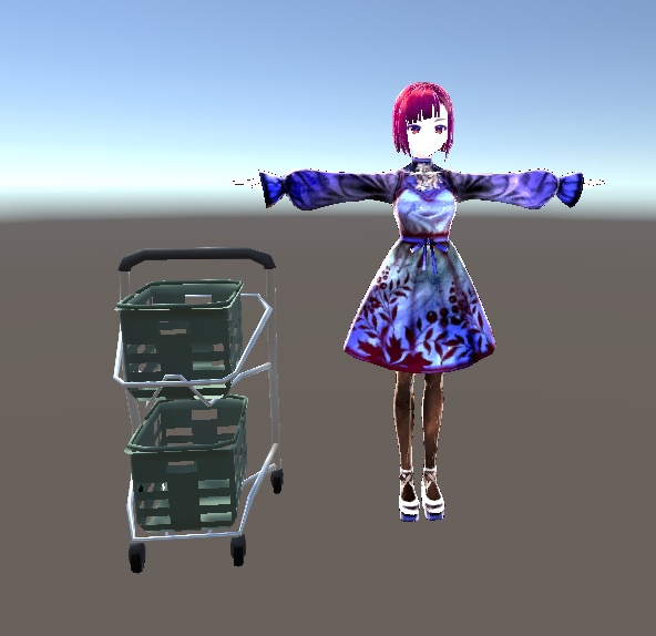 【3D小物】ショッピングカートセット