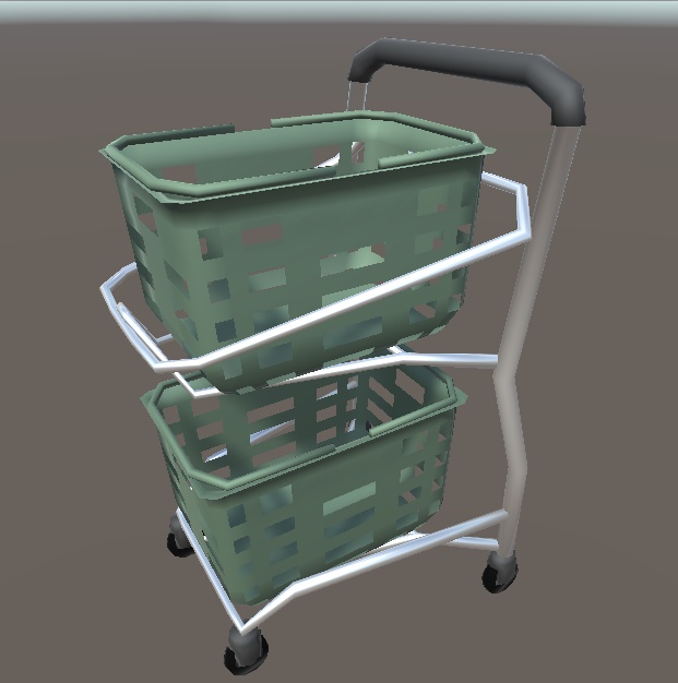 【3D小物】ショッピングカートセット