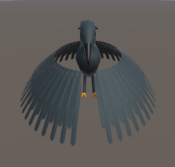 【3D小物】クロコサギのぬいぐるみ