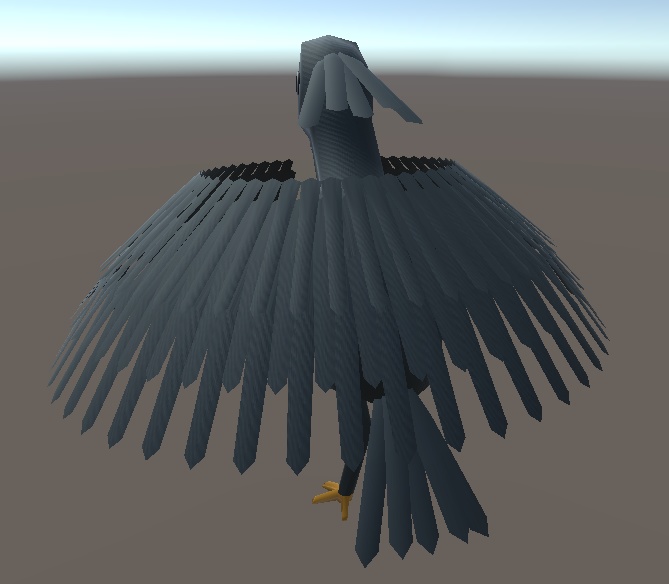 【3D小物】クロコサギのぬいぐるみ