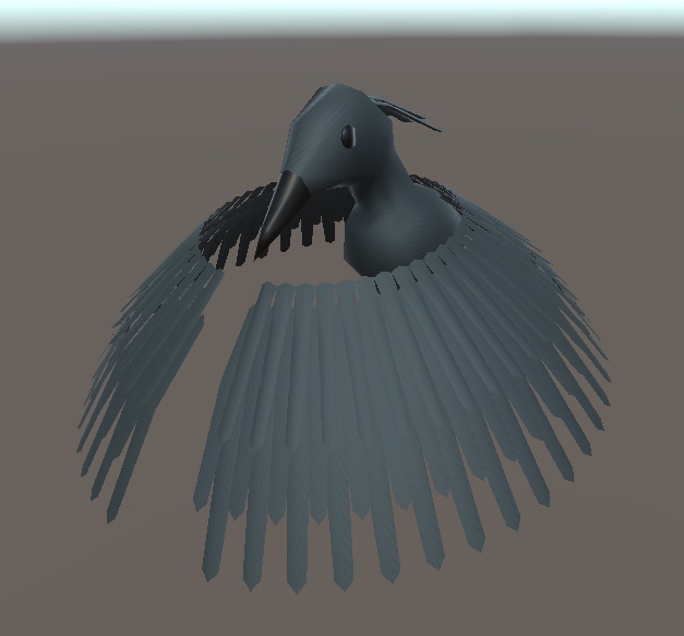 【3D小物】クロコサギのぬいぐるみ